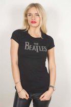 The Beatles - Drop T Logo Dames T-shirt - M - Zwart