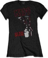 Kiss Dames Tshirt -M- Do You Love Me Zwart