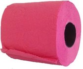 2x Fuchsia toiletpapier rol 140 vellen - Fuchsia roze thema feestartikelen decoratie - WC-papier/pleepapier