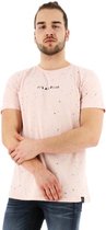Kultivate t-shirt paint tee regular fit korte mouw pink moon, maat XL