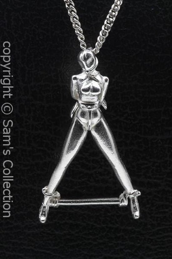 Zilveren SM bondage vrouw ketting hanger | bol
