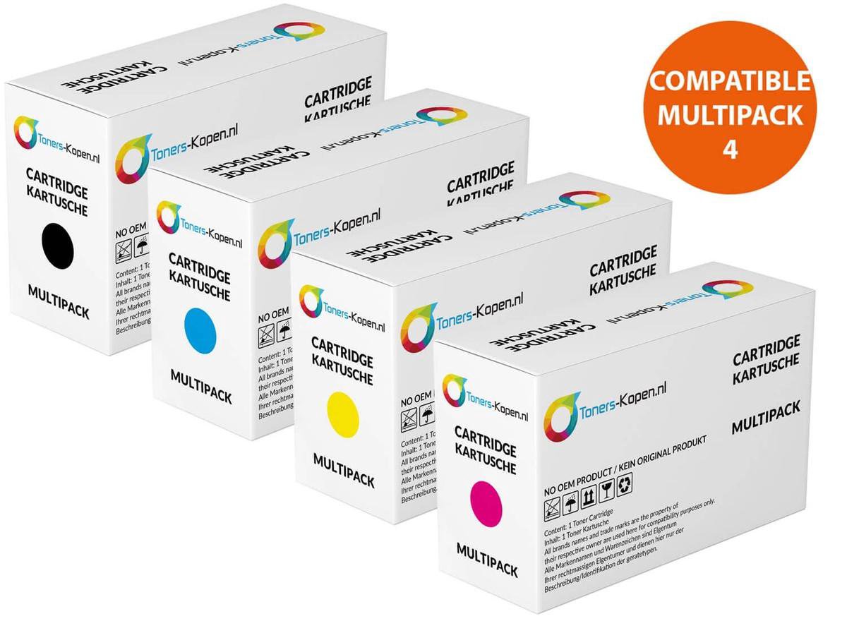 Kyocera TK-5140K,1T02NR0NL0 / TK-5140C,1T02NRCNL0 - Toner Multipack 4-delig - 1x Zwart, 1x Cyaan, 1x Magenta, 1x Geel - Huismerk Compatible - Geschikt voor Kyocera ECOSYS M6030cdn Kyocera ECOSYS M6530cdn Kyocera ECOSYS P6130cdn