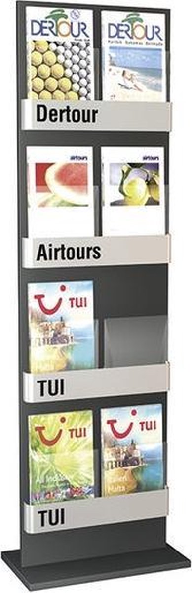 Folderhouder Info staande vloer folderrek dubbel