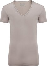 Slater 6740 - Stretch 2-pack T-shirt diepe V-hals korte mouw invisible khaki XL 95% organisch katoen 5% elastan