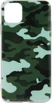 ADEL Siliconen Back Cover Softcase Hoesje Geschikt voor iPhone 11 Pro Max - Camouflage Groen