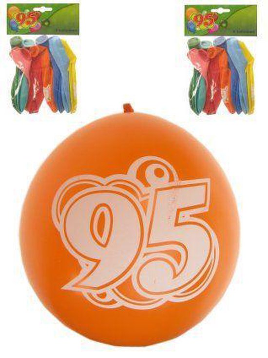 Ballonnen 95 jaar 8 stuks