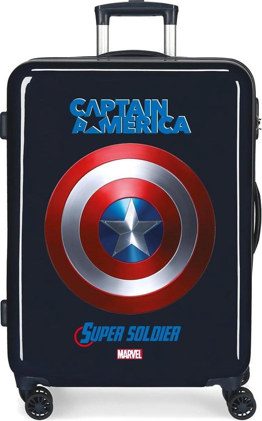 Marvel Sky Captain America Koffer 68 Liter Zwart bol.com