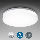 B.K.Licht - LED Badkamerverlichting - plafondlamp - witte badkamerlamp - IP54 - Ø28cm - met 1 lichtpunt - 4.000K - 2.400Lm - 18W LED