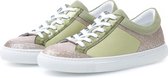 KUNOKA Gabrielle glitter khaki - Sneakers Dames - maat 36 - Wit Kaki