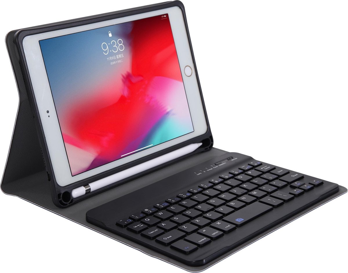 iPad Mini 7.9 inch (2019) Case - Bluetooth Toetsenbord hoes met stylus pen  houder - Zwart | bol
