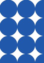 Cadeaupapier inpakpapier grote stippen blauw K601311-2- Breedte 70 cm - m lang - Breedte 70  cm