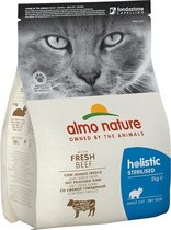 Droogvoer Rundvlees of Zalm voor Gesteriliseerde Katten - Almo Nature Holistic Sterilized - in 400gr of 2kg - Rundvlees - 2kg