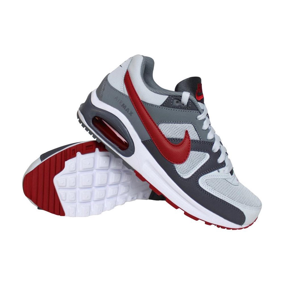 Nike Air Max Command Flex sneakers jongens grijs/rood | bol.com