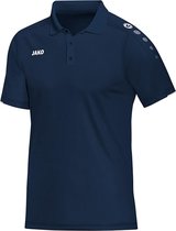 Jako Polo Classico Marine-Wit Maat S