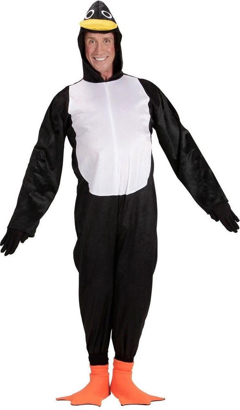 Widmann - Pinguin Kostuum - Pinguin Peter - Man - zwart - Large - Carnavalskleding - Verkleedkleding