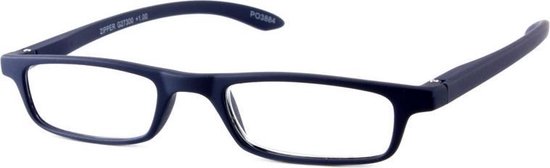 ZIPPER G27300 blau Kunststoffbrille im Etui Federtechnik +1.50 dpt