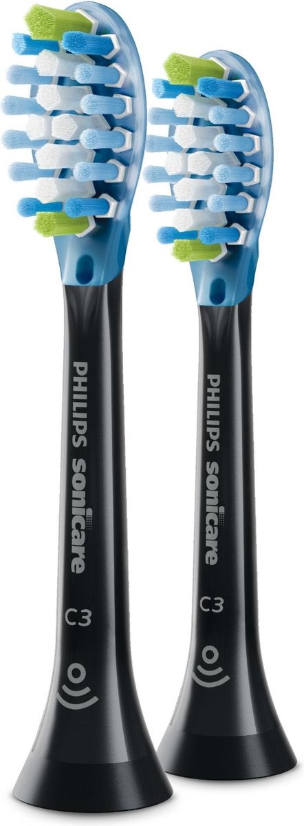 Philips Sonicare - Opzetborstel - 2 Stuks - Zwart - HX9042/33 - Tandplakverwijdering