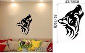 3D Sticker Decoratie Tribal Wolf Dog Animal Vinyl Decal Art Stylish Ahesive Home Decor Sticker Wall Stickers Home Decoration - WOLF5 / Large
