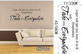 3D Sticker Decoratie Hard werken Inspirerende citaten Vinyl Decal Wall Art Sticker Geef nooit op Motiverende woorden Poster Office Home Wall Decor Stickers - AW9164 / Large