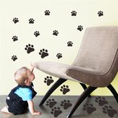 3D Sticker Decoratie Cartoon Hond Kat Walking Pootafdruk Muurstickers voor kinderen Kamers Decal Pet Room Decoratie Wall Art Bowl Car Home Decal Poster - Gray