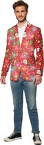 Suitmeister Christmas Red Icons Jacket - Heren jasje - Lichtgevend - Kerstblazer - Maat L