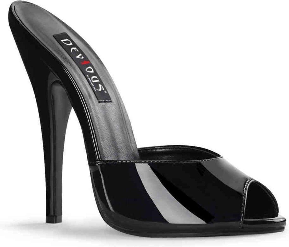 Devious - DOMINA-101 Muiltjes - Paaldans schoenen - 46 Shoes - Zwart