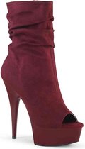 Pleaser Enkellaars -39 Shoes- DELIGHT-1031 Bordeaux rood