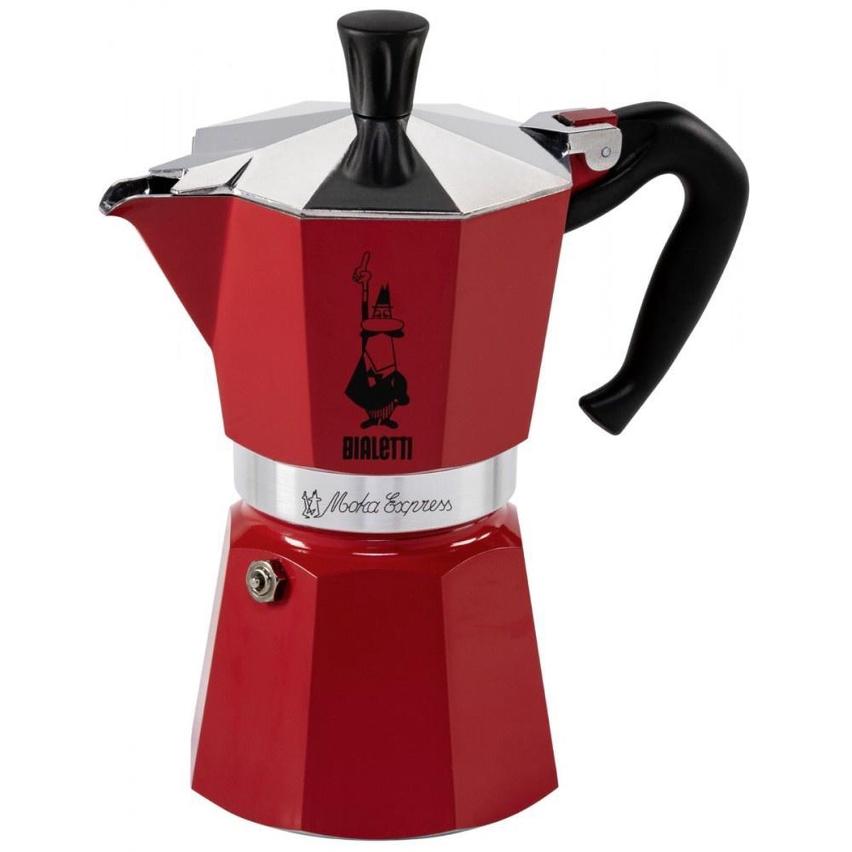 Bialetti 6 Cup Moka Stovetop Espresso Maker, Red 8006363018395