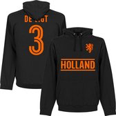 Nederlands Elftal de Ligt Team Hoodie - Zwart  - S