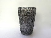 Kerst Sfeerlichten - T-light Hldr Rnd Grey Shine D7.5h11cm