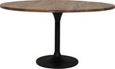 Table à manger Ø140x78 cm BIBOCA bois d'acacia-noir
