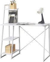 Bureau Aalborg met 3 planken 102x50x117 cm wit