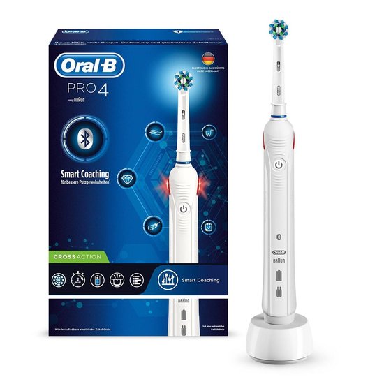 plastic evalueren Moet Oral-B Pro 4 Smart - Elektrische Tandenborstel - Wit - CrossAction | bol.com