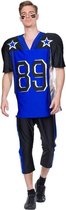 Rubie's Kostuum Rugbyspeler Heren Blauw Maat 48/50