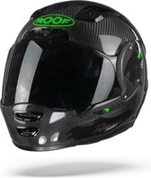 ROOF RO200 Carbon Panther Black Green Fluo Integraalhelm - Motorhelm - Maat S/M