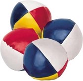 4x Gekleurde jongleerballen 6,5 cm - Jongleerballen speelballen ballengooien