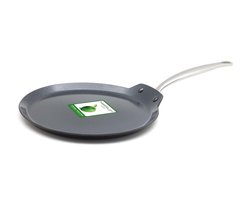 Greenpan Barcelona Aluminium Pannenkoekenpan Ø 28 cm – PFAS-vrij – Inductie Flensjespan – Ovenbestendig tot 220°C – Vaatwasserbestendig – Snelle opwarming – RVS handgrepen - Zwart Greenpan Barcelona Aluminium Pannenkoekenpan Ø 28 cm – PFAS-vrij – Inductie Flensjespan – Ovenbestendig tot 220°C – Vaatwasserbestendig – Snelle opwarming – RVS handgrepen - Zwart