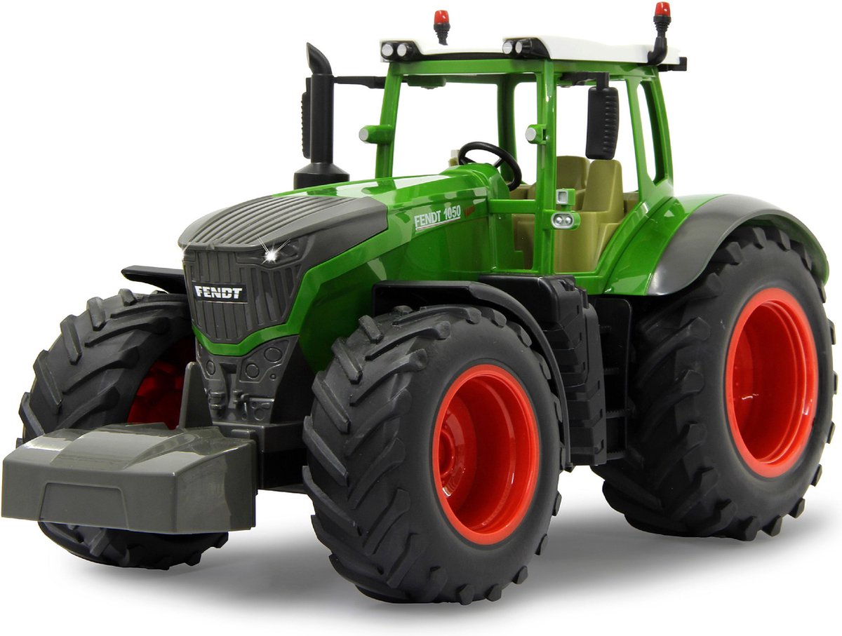 JAMARA 413108 - Kipper voor RC-tractor 1:16 - op afstand bestuurde kiepbak omhoog/omlaag, trekhaak voor, inklapbare zijwanden, rood