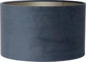 Light & Living Cilinder Lampenkap Velours - Dusty Blue - Ø40x30cm - voor Tafellampen, Staande lamp, Hanglampen