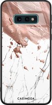 Samsung S10e hoesje glass - Marble splash | Samsung Galaxy S10e case | Hardcase backcover zwart