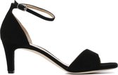 Unisa Sandalen Dames / Damesschoenen - Suède   - Naaldhak hoogte  7 cm - Midas - Zwart - Maat 42