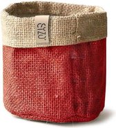 Plantenzak - Sizo Bag Jute Warm Red Ø 13 Cm