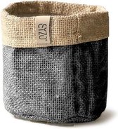 Plantenzak - Sizo Bag Jute Anthracite Ø 11 Cm