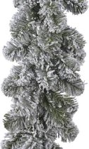 Kerst slinger Snowy Imperial Garland Xfull Green/white 270x30cm