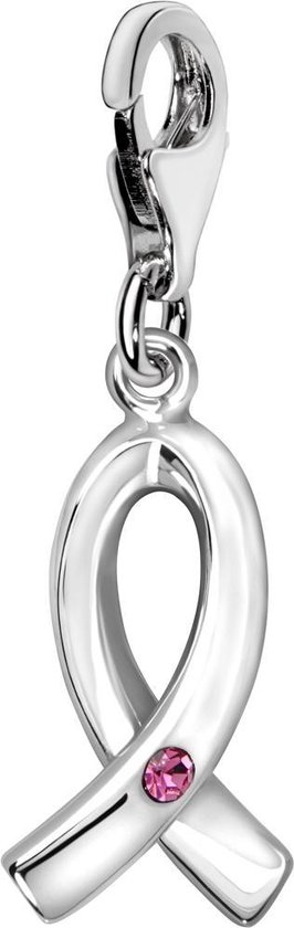 Quiges Dames Charm Bedel Verzilverd Zirkonia Kristal Transparant Hanger voor Armbanden en Accessoires