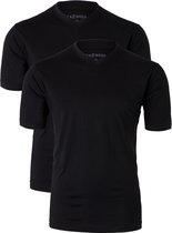 Casa Moda  T-shirts (2-Pack) - V-neck - zwart -  Maat XXXL