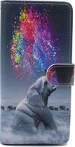 iPhone XR Hoesje met Print - Portemonnee Book Case - Kaarthouder & Magneetlipje - Olifant