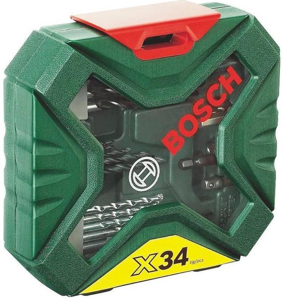 Bosch X-Line borenset - 34-delig - Voor hout, metaal en steen - Bosch
