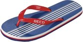 Beco Teenslippers Heren Blauw/rood Maat 45