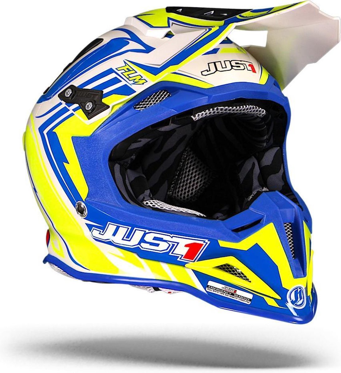 Casque Motocross Trendy T-902 Mach-1 bleu jaune - différentes tailles